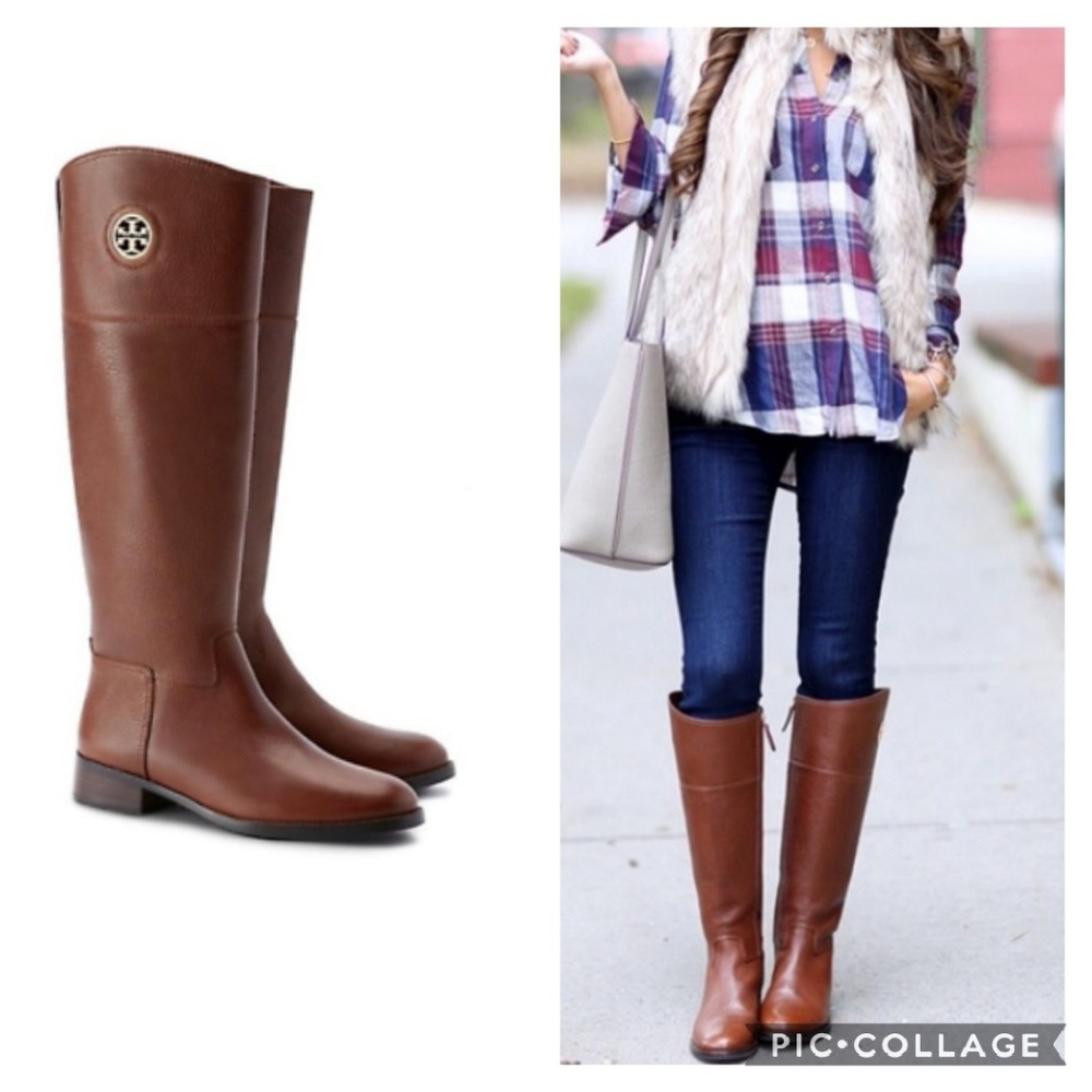 {Tory Burch} Junction Leather Riding Boots